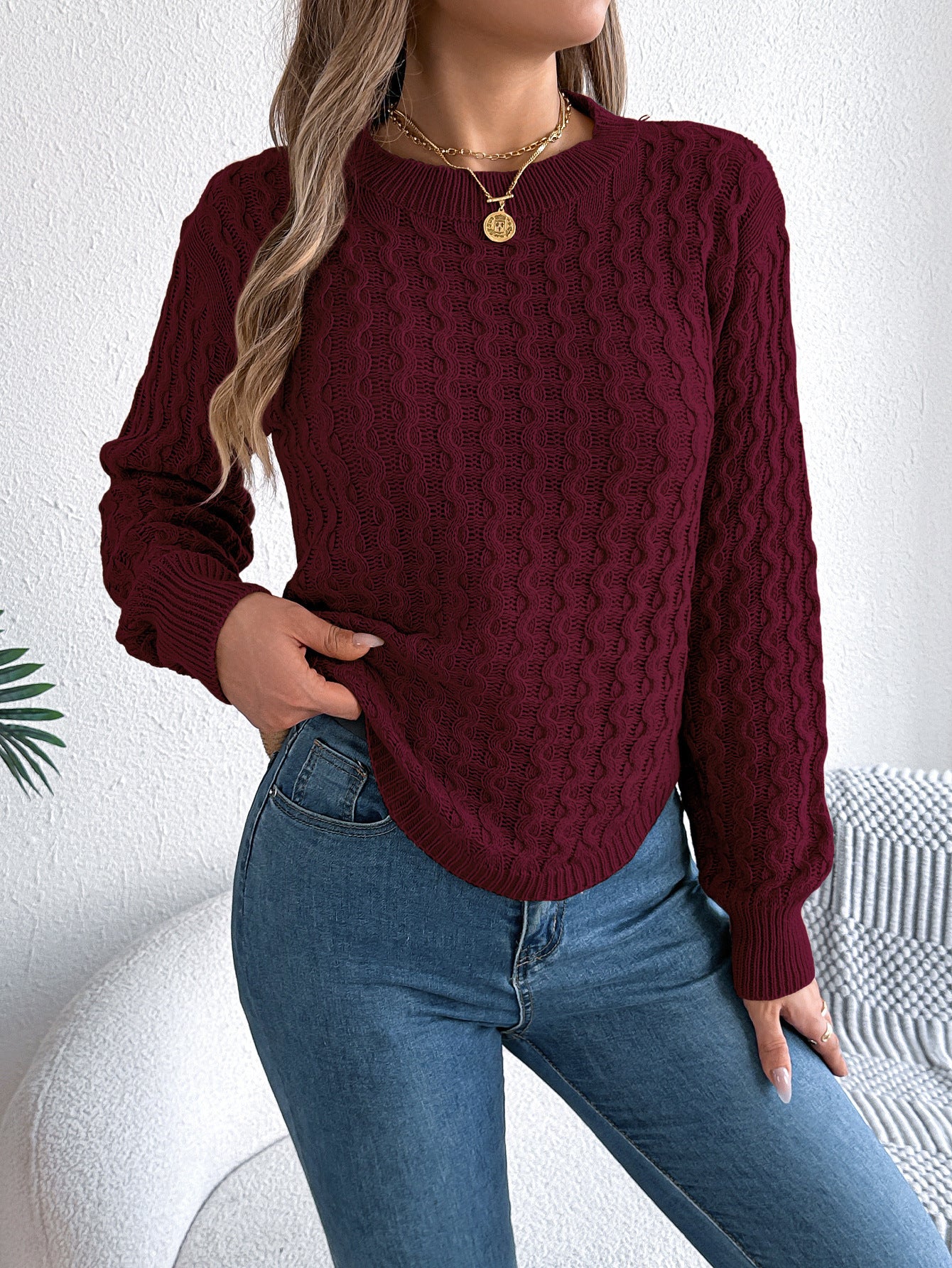 Pull à manches lanternes