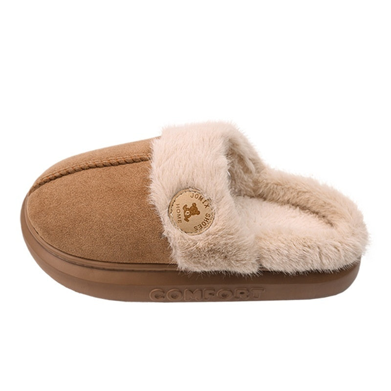 Chaussures en molleton d'intérieur à semelles épaisses