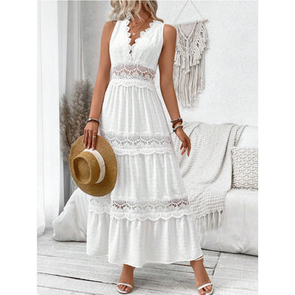Robe sans manches à col V