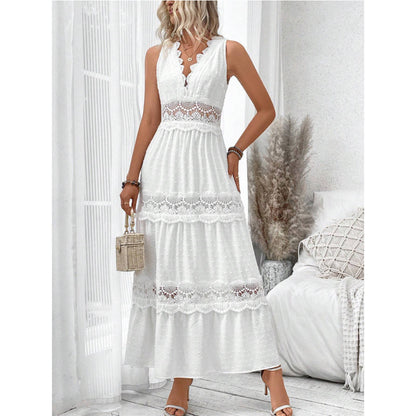 Robe sans manches à col V