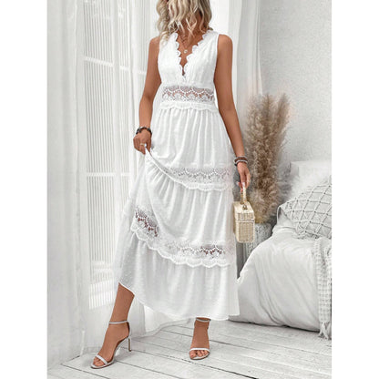 Robe sans manches à col V