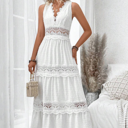 Robe sans manches à col V
