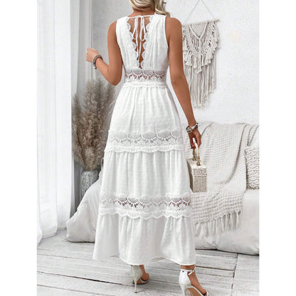 Robe sans manches à col V