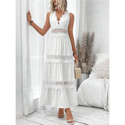 Robe sans manches à col V