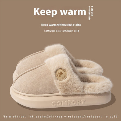Chaussures en molleton d'intérieur à semelles épaisses